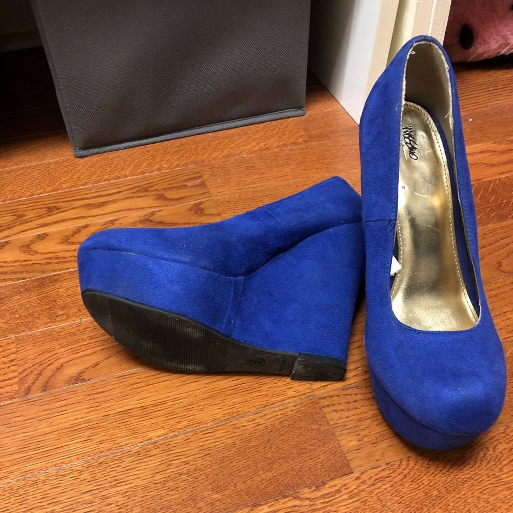 Mossimo Cobalt Blue Wedge Heels, 5inch